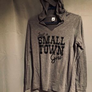 Juniors/women’s l/s hooded shirt